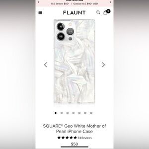 SQUARE Geo White Mother of Pearl iPhone X Case